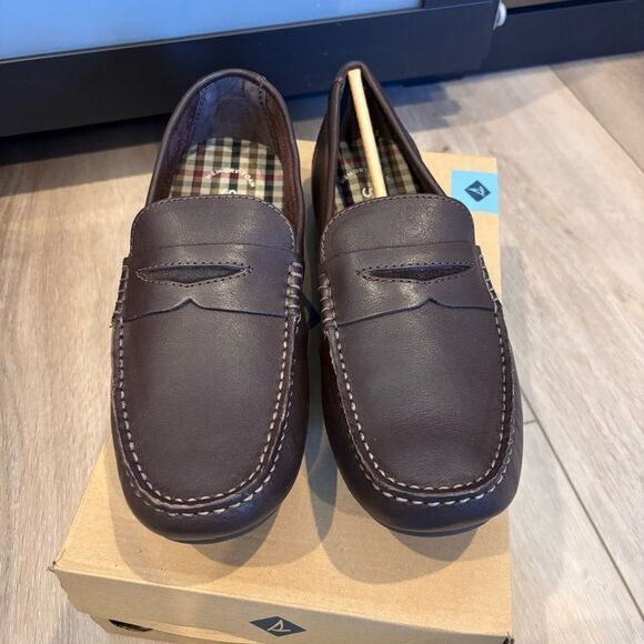 Sperry Men’s Wave Driver Penny Loafer Dark Brown NEW in box Size 9.5 Memory Foam